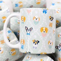 Dog Faces Full Wrap Ceramic Mug – Funny Coffee Mug