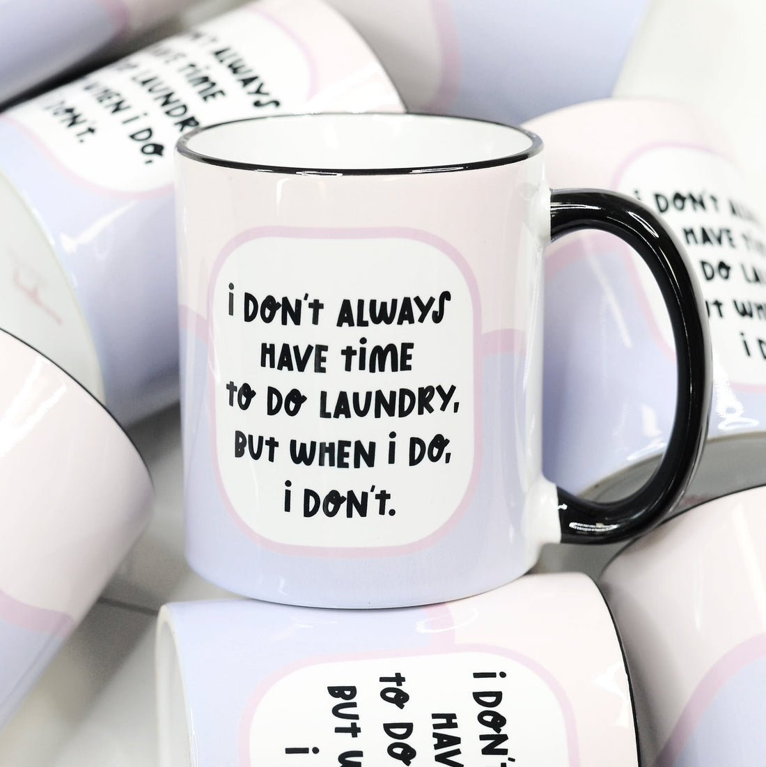 Laundry Day Mug – Funny Ceramic Coffee Cup for Overwhelmed Adults