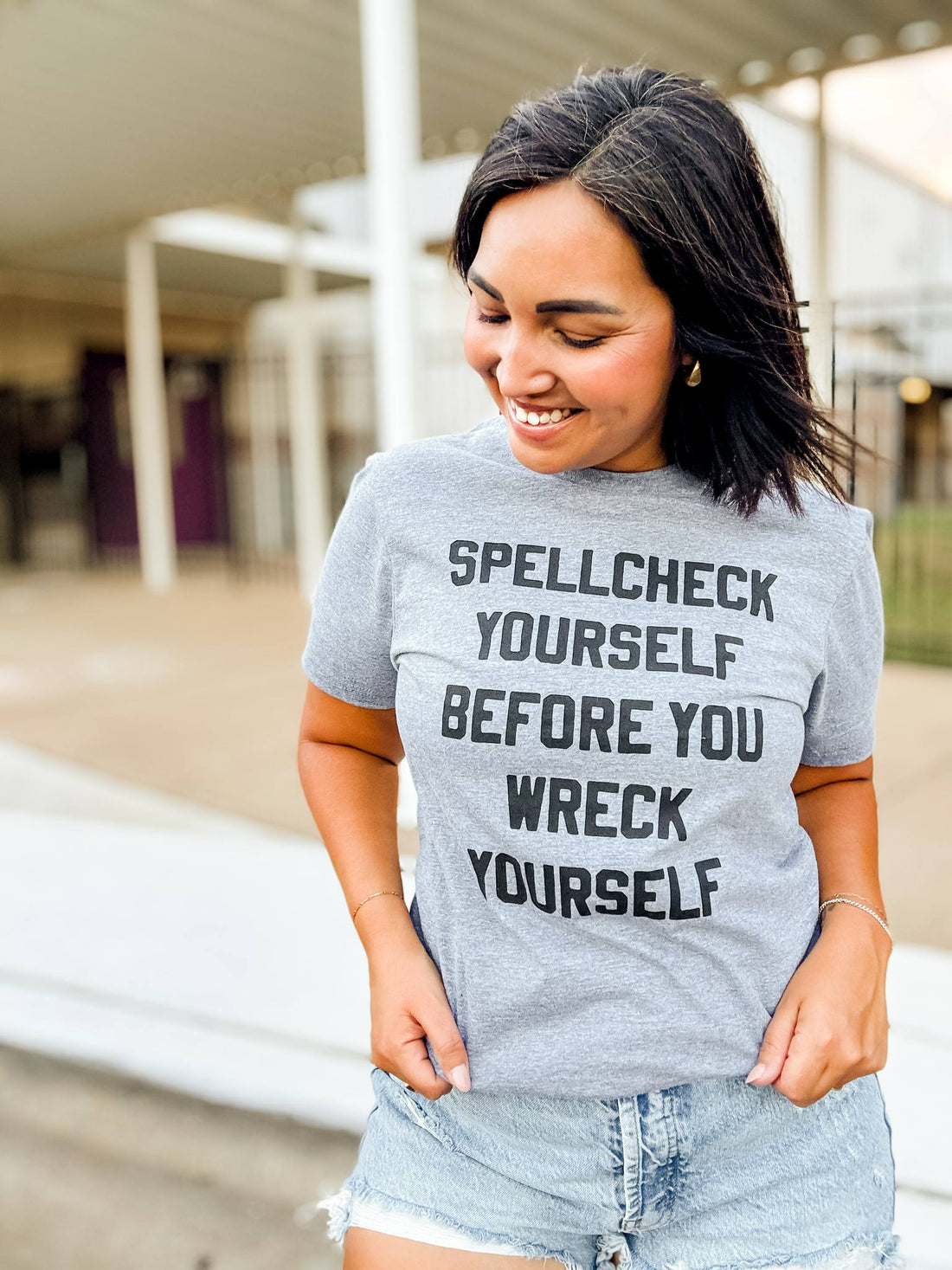 Graphic tee that says &