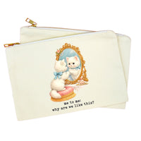 Funny Cat Makeup Bag | Why Are We Like This Cosmetic Pouch