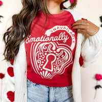 Emotionally Unavailable Red Tee