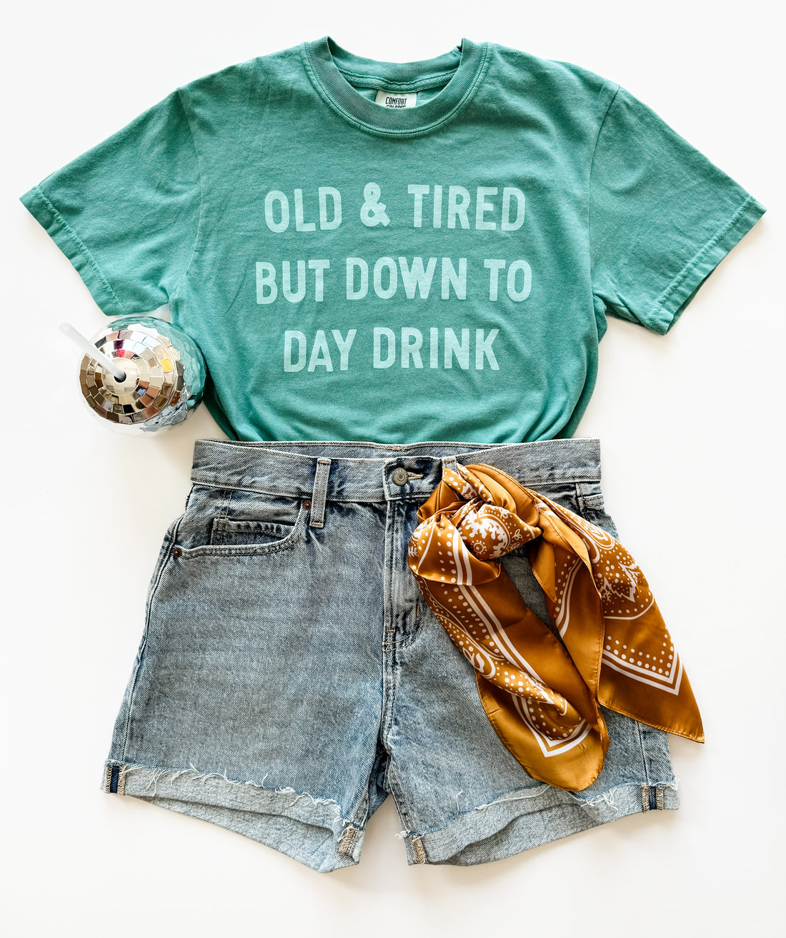 Old and Tired But Down To Day Drink Funny Shirt (Seafoam) – Funny Coffee Mug