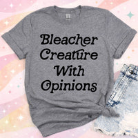 bleacher creature with opinions funny sports fan shirt