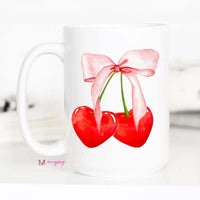 Cherry Bow Coquette Coffee Mug – Funny Coffee Mug