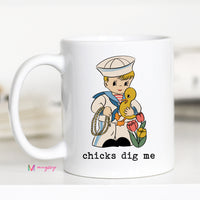 Chicks Dig Me Easter Mug – Funny Spring Coffee Cup