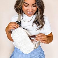 Quilted Belt Bag Crossbody Fanny Pack – Lightweight Puffer Travel & Everyday Bag