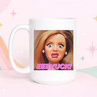 funny eeeyuck coffee mug reaction meme retro doll disgust expression mug
