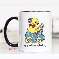 Eggstra Slutty Easter Mug – Funny Naughty Bunny Coffee Cup
