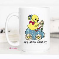 Eggstra Slutty Easter Mug – Funny Naughty Bunny Coffee Cup