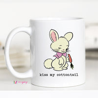Kiss My Cottontail Easter Mug – Funny Bunny Coffee Cup