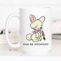 Kiss My Cottontail Easter Mug – Funny Bunny Coffee Cup
