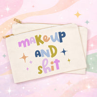 Funny Makeup Bag | Makeup and Shit Cosmetic Pouch