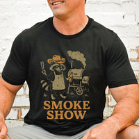Black t-shirt that says 'Smoke Show' – funny Father's Day gift for dads
