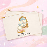 Funny Cat Makeup Bag | Why Are We Like This Cosmetic Pouch