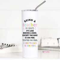 funny teacher tumbler