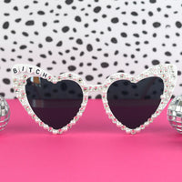 Heart Shaped Sunglasses with Words – Funny Coffee Mug