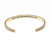 Don't Let the Assholes Win DARK TAN Bangle – Funny Coffee Mug