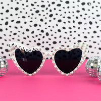 Heart Shaped Sunglasses with Words – Funny Coffee Mug