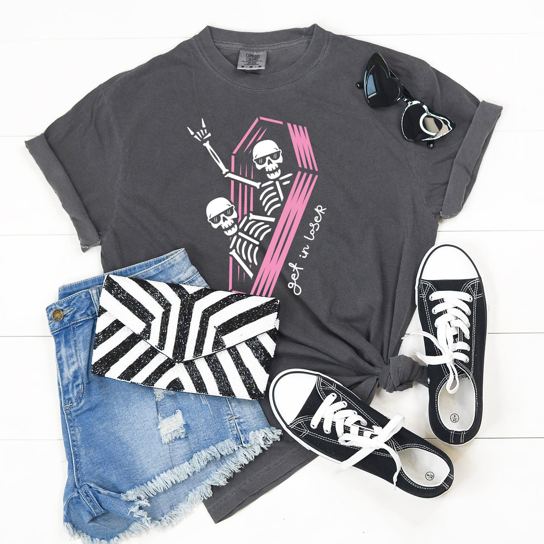 Get in Loser Funny Skeleton Shirt (Pepper) – Funny Coffee Mug