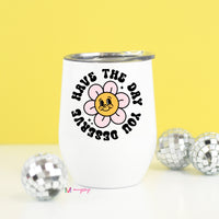 funny retro wine cup