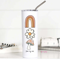 Kiss My Ass Retro Tall Travel Cup – Funny Coffee Mug