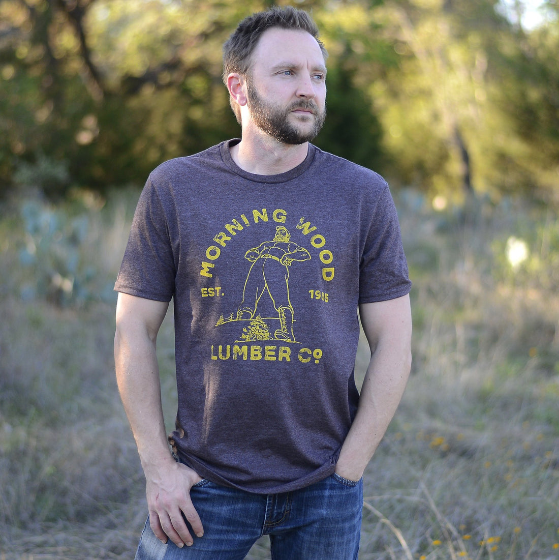 morning wood graphic shirt