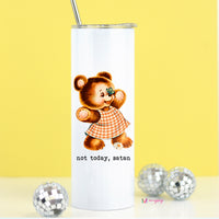 Not Today Satan Tall Travel Cup – Funny Coffee Mug