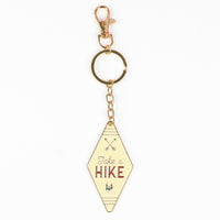 Funny camping gift - Wanderlust keychain ss| Camp Collection Soft Enamel Keychains - Happy Camper, Take a Hike, Adventure Awaits, and Wanderslut designs.