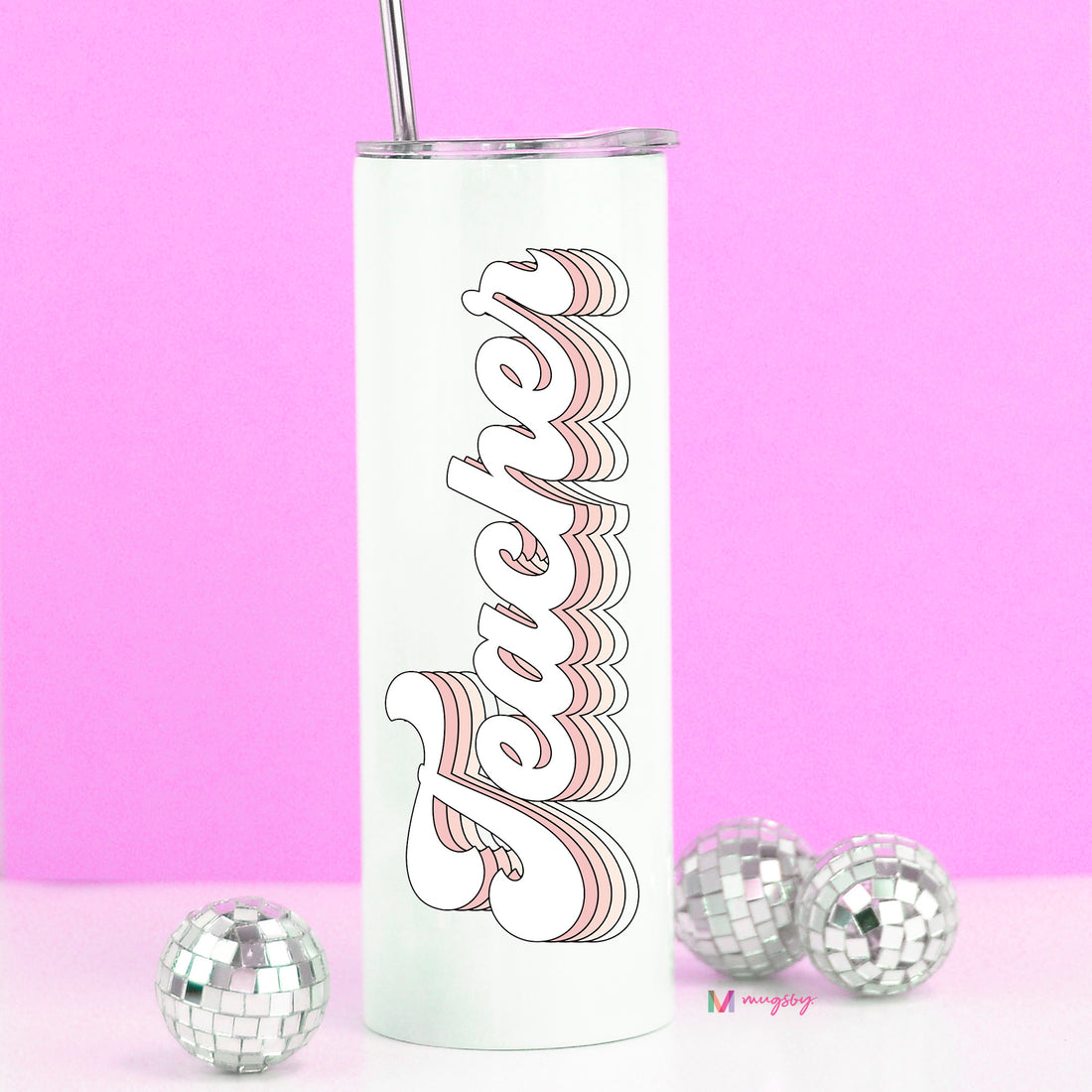 Teacher Tall Travel Cup with Lid and Straw