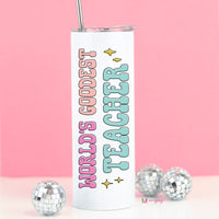 World's Goodest Teacher Funny Tall Travel Cup – Funny Coffee Mug