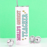 World's Goodest Teacher Funny Tall Travel Cup – Funny Coffee Mug