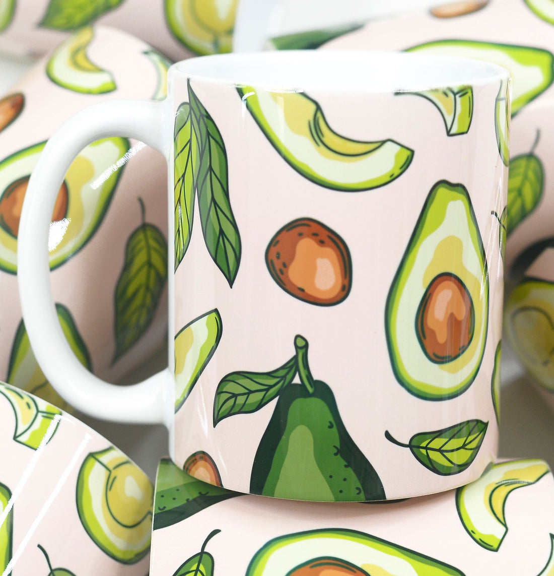 Avocados Full Wrap Ceramic Mug