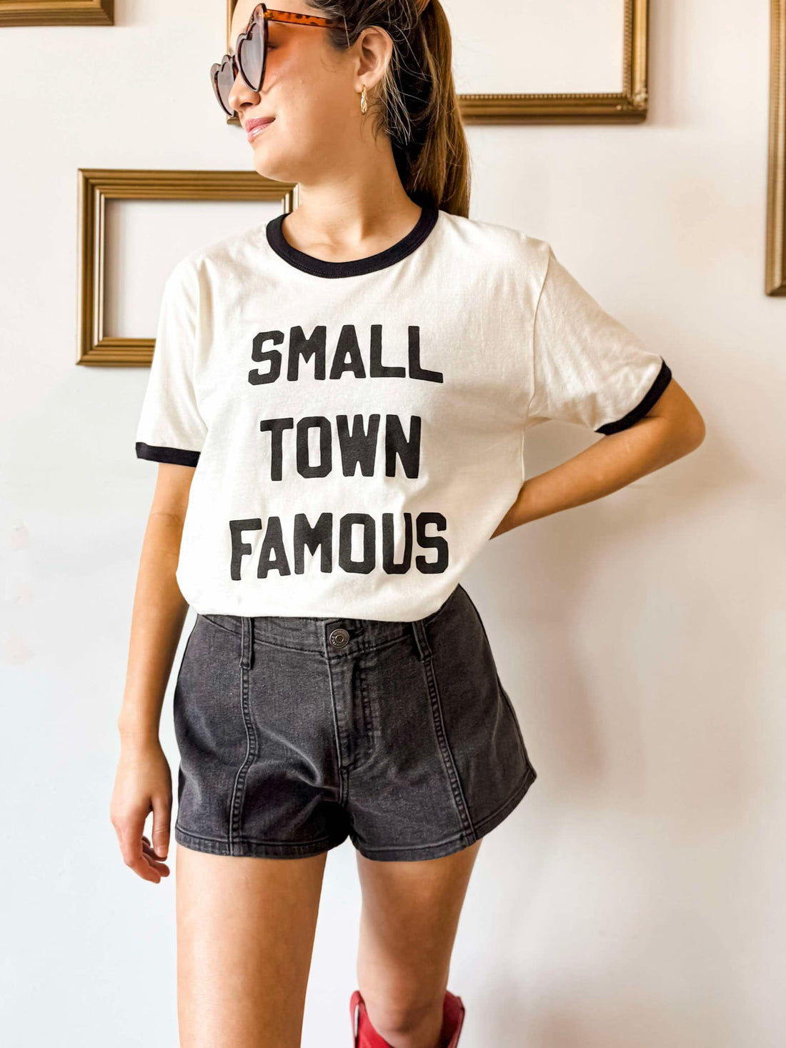 Small Town Famous Ringer Tee