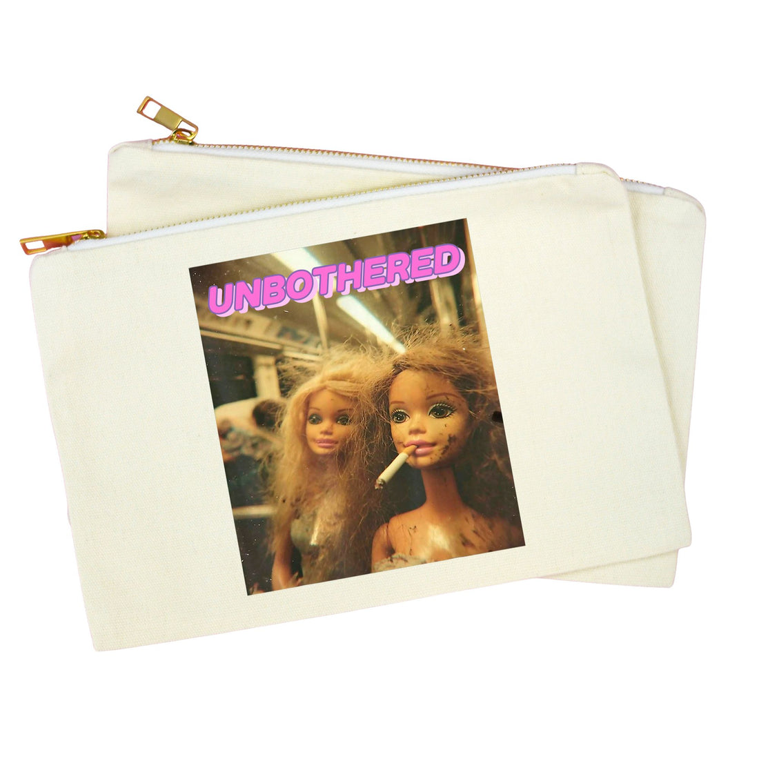 Unbothered Makeup Bag | Funny Doll Cosmetic Pouch