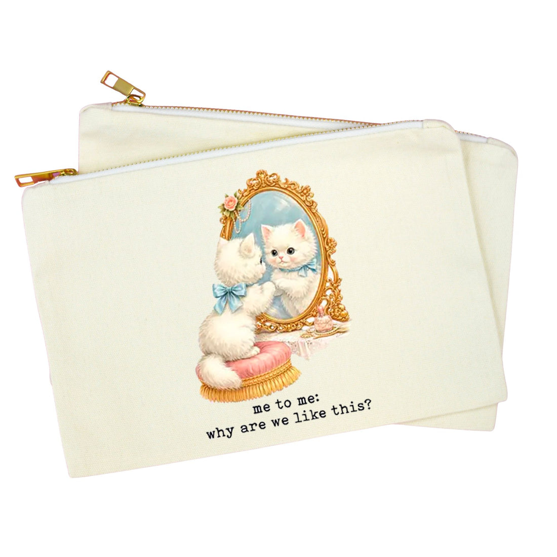 Funny Cat Makeup Bag | Why Are We Like This Cosmetic Pouch