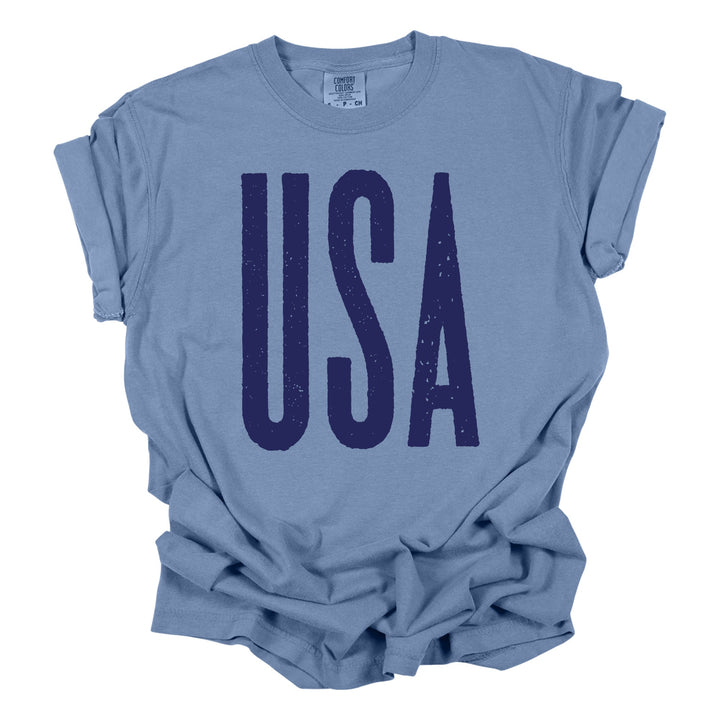 USA Dusty Blue Tee