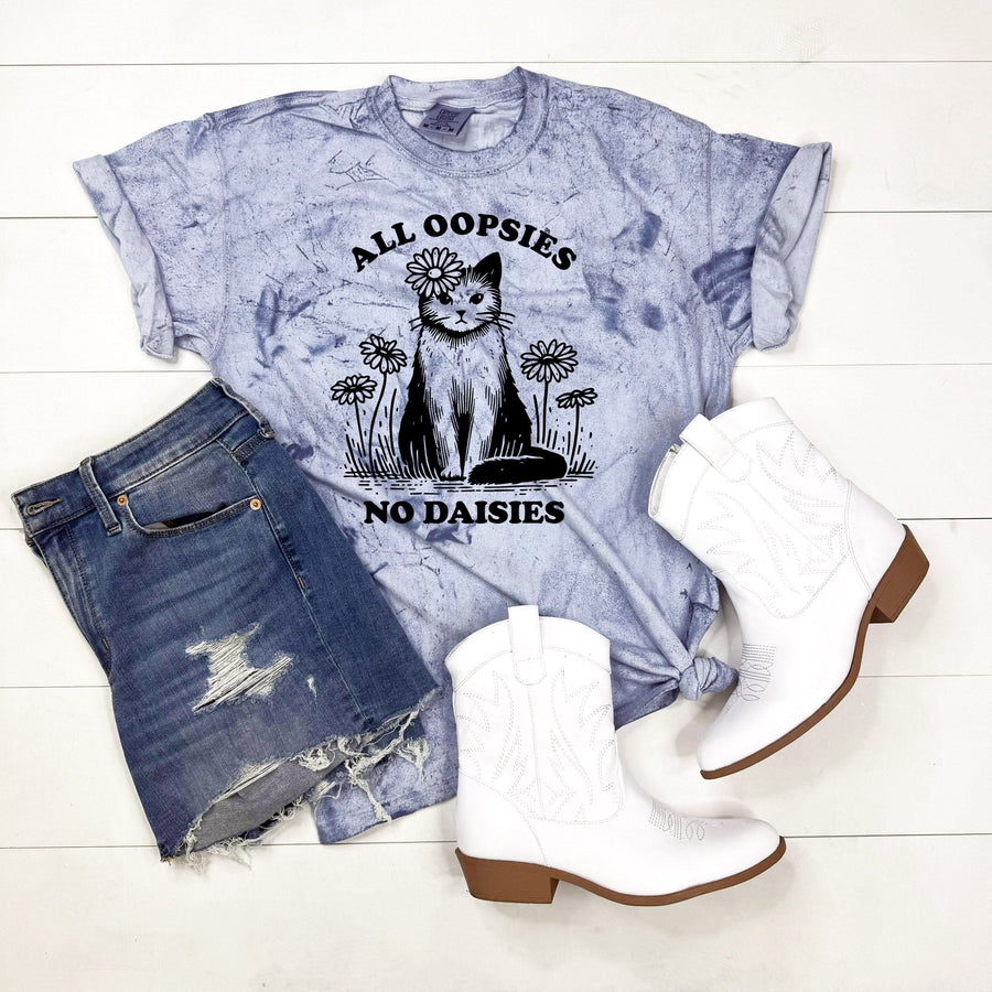 All Oopsies No Daisies Cat Graphic Shirt