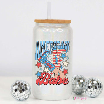 American Babe glitterl glass
