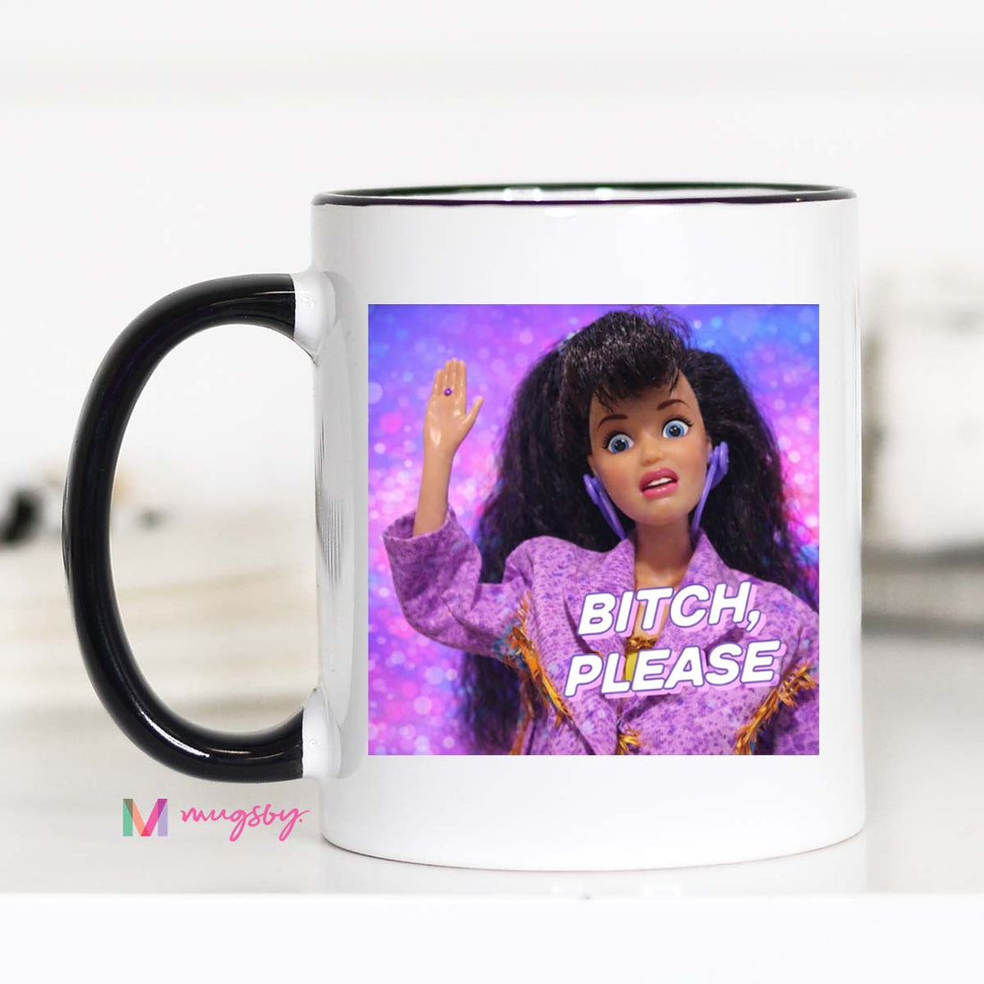 Bitch Please Funny Coffee Mug Sassy Meme Mug Retro Doll Mug