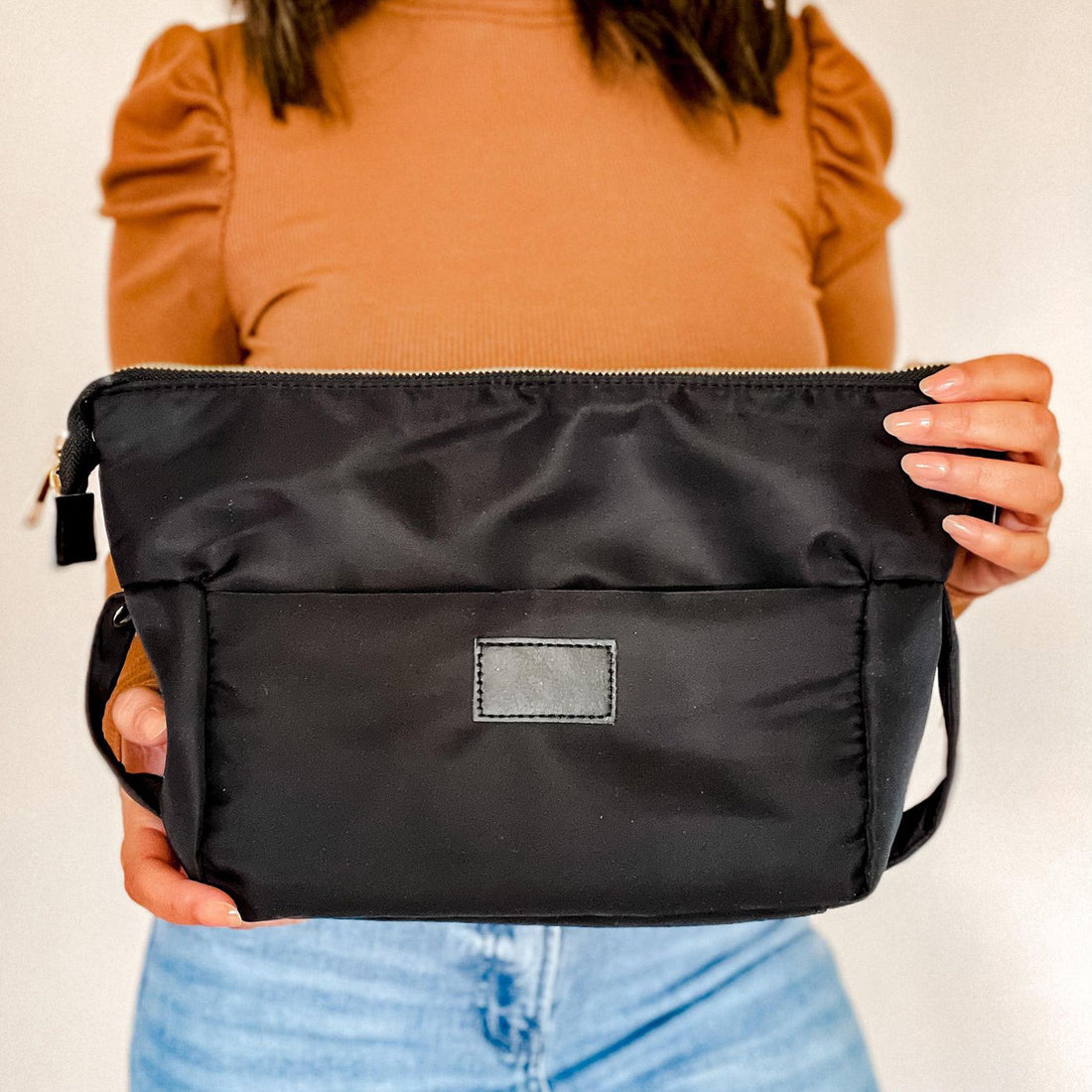 Black Cosmetic Bum Bags