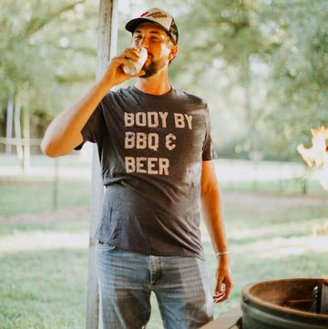 Body By BBQ and Beer Shirt (Navy), Father's Day