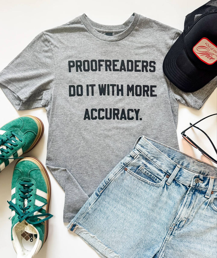 Graphic tee for proofreaders – funny editing and grammar humor shirt