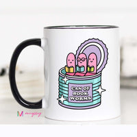 Can of Book Worms Funny Reader Coffee Mug | Book Lover Gift