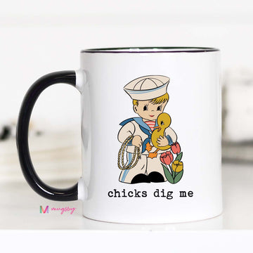 Chicks Dig Me Easter Mug – Funny Spring Coffee Cup