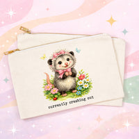 Funny Possum Makeup Bag | Currently Crashing Out Cosmetic Pouch