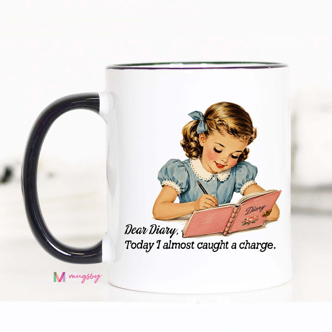 Funny Diary Coffee Mug | Today I Almost Caught a Charge Mug