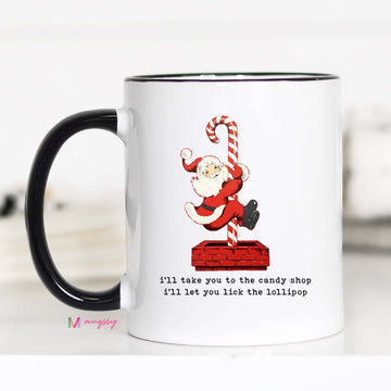 Candy Shop Santa Christmas Mug