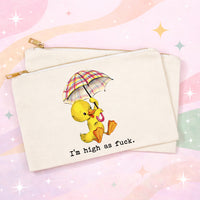 Funny Stoner Makeup Bag | I'm High as Fuck Cosmetic Pouch