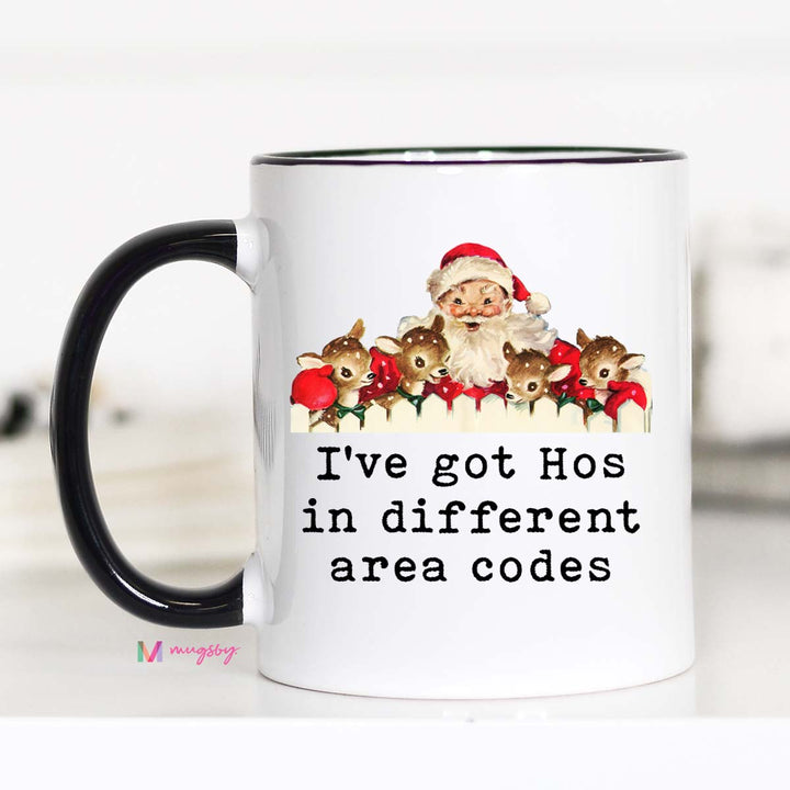I've Got Hos in Different Area Codes Christmas Mug