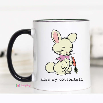Kiss My Cottontail Easter Mug – Funny Bunny Coffee Cup
